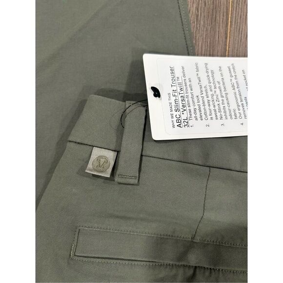 Lululemon ABC Slim-Fit Trouser 32L Stretch Cotton VersaTwill sz32 - Picture 4 of 7